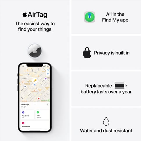 Apple AirTag Key-Finder white