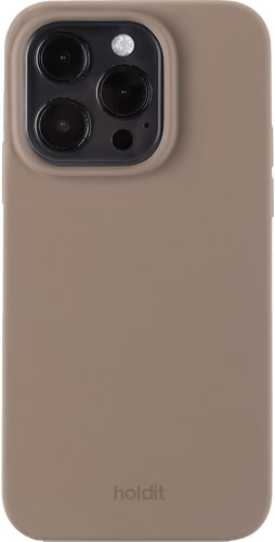 Holdit iPhone 15 Pro Silicone Backcover Mocha Brown