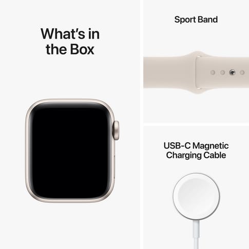 Apple Watch SE GPS 40mm Starlight Alu Case with Starlight SB