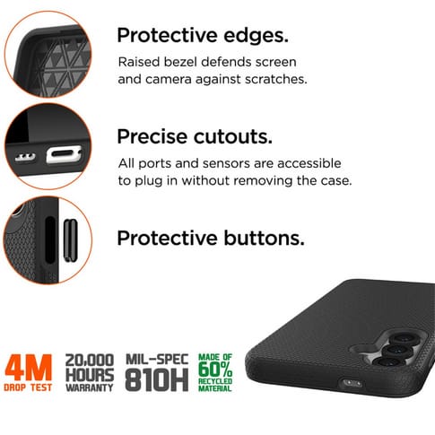 Eiger Galaxy S25/S24 4m Drop-Protection North Backcover Black (b2b)
