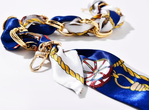 Etuui Necklace universal Silk Sailor blue/white