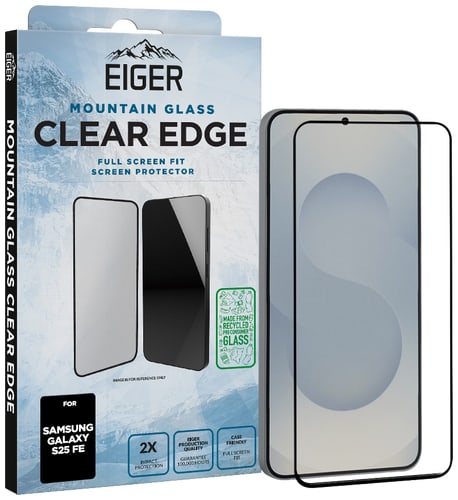 Eiger Galaxy S25 FE Clear Edge 3D Glass Screen Protector