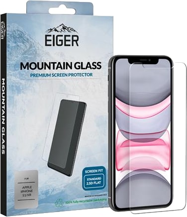 Eiger iPhone XR2 screen protector Glas flach