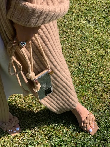 Etuui Galaxy S21 Ultra Necklace Silicon Cover cappucino