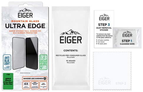 Eiger iPhone 17/17 Pro/16 Pro Ultra Edge Glass Screen Protector