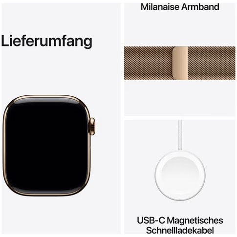 Apple Watch Series 11&nbsp;GPS+Cell 42mm&nbsp;Gold Tit w Gold ML