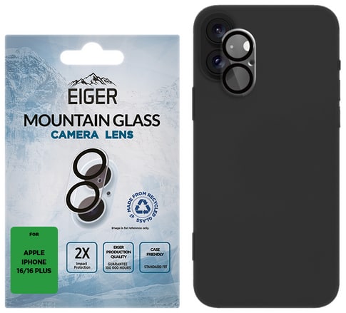 Eiger iPhone 16/16 Plus Mountain Glas Camera Protector