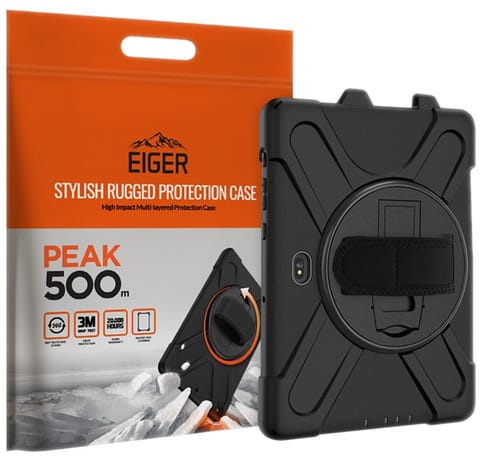 Eiger Galaxy Tab Active Pro / 4 Pro Outdoor Peak Backcover Black (b2b)