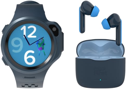 myFirst Fone R1s Space Blue Watch Bundle with CareBuds