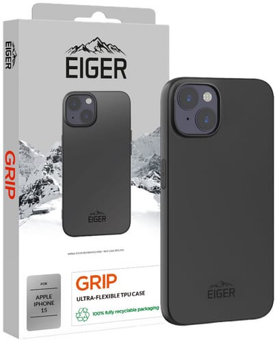 Eiger iPhone 15 TPU Grip Backcover Black (b2b)