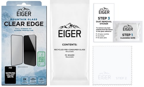 Eiger Galaxy S25 FE Clear Edge 3D Glass Screen Protector