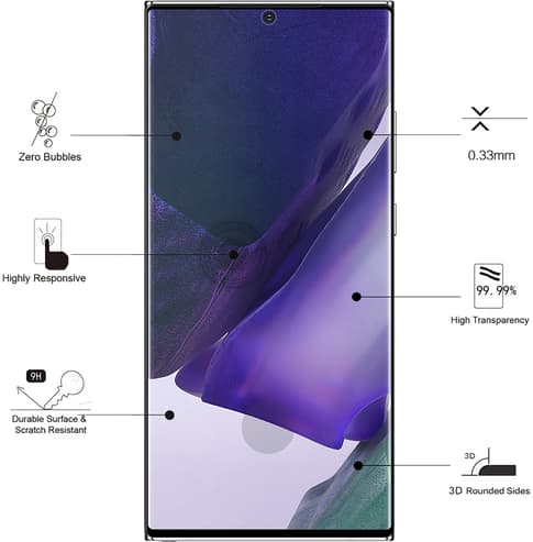 Eiger Galaxy Note20 Ultra screen protector 3D Glas black