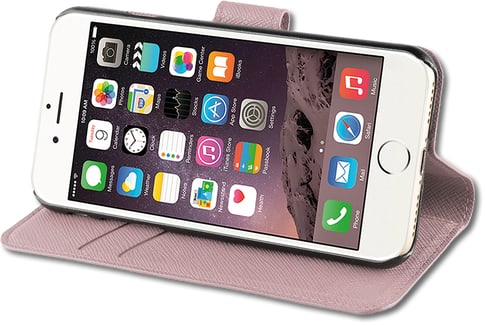 Xqisit iPhone 7/8 Book Stand Case Viskan rosegold