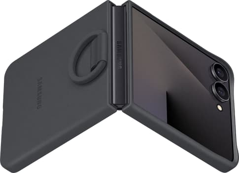 Samsung Flip7 Silicone Ring Backcover Black