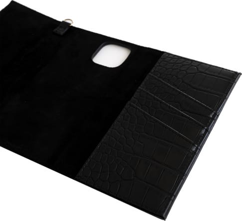 iDeal of Sweden iPhone 12 Pro Max Clutch Jet Black Croco