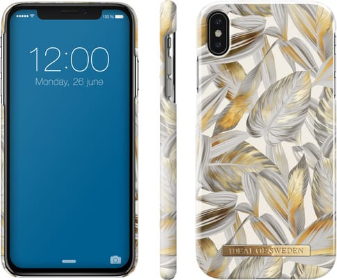 iDeal of Sweden iPhone Xs Max Cover Leaves Silver