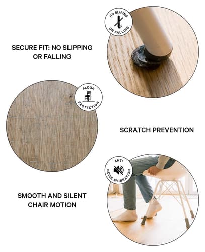 Esmée Stoff Stuhlbein Stulpen Schutz Tisch / Stuhl / Boden Schoner (4er Set)