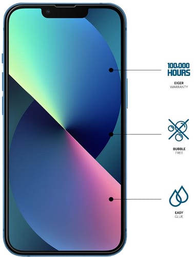 Eiger iPhone 13 Pro Max screen protector Glas flach