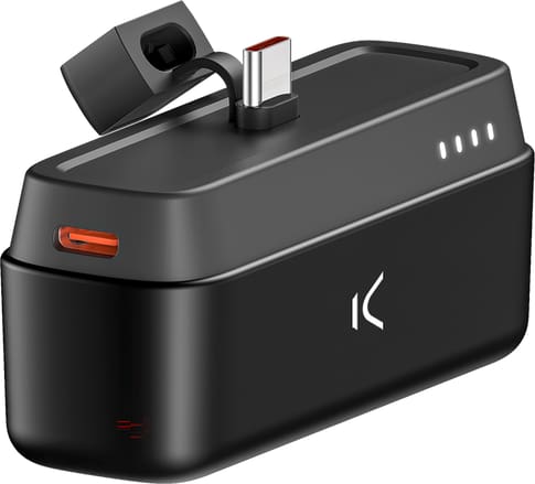 KSIX 4800mAh 10W USB-C Powerbank with Stand Black