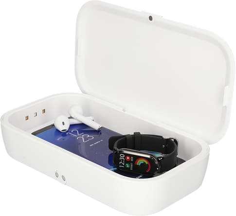 KSIX UV Light Box Sterilizer & Wireless Charger 10W white